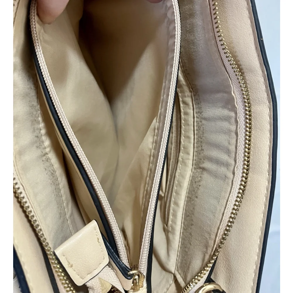 ALDO Aribella satchel bag beige Intricate laser-cut crossbody